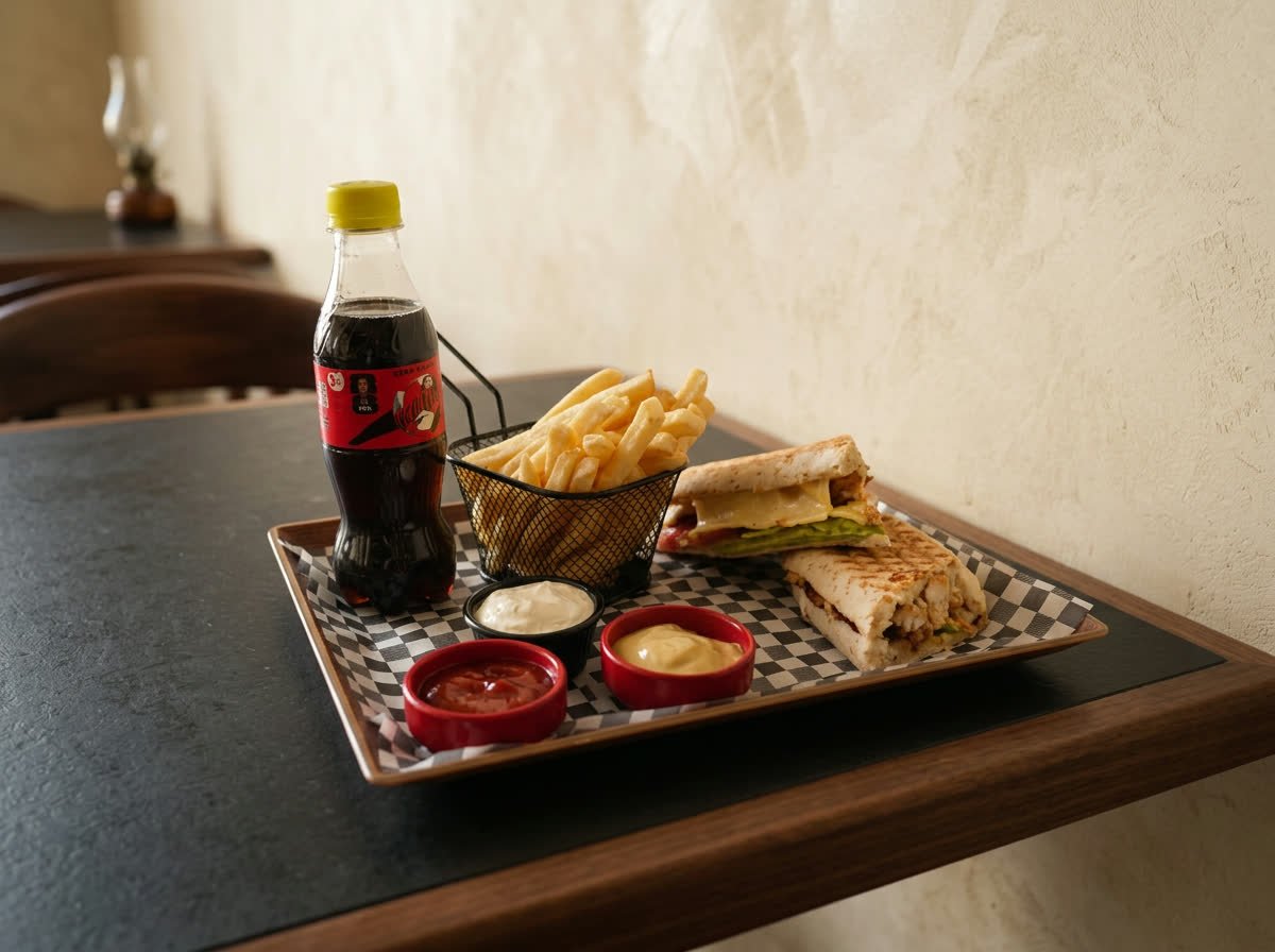 Menu panini, frites et sauces